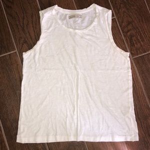 Abercrombie & Fitch White Muscle T